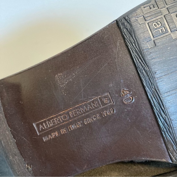 NWOB ALBERTO FERMANI Seppia Brown  Suede Mid Calf Moto Boots - Picture 8 of 11